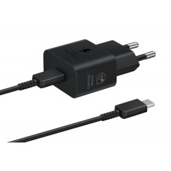 Samsung Schnellladeadapter USB-C mit Datenkabel 25W Black  EP-T2510XBEGEU