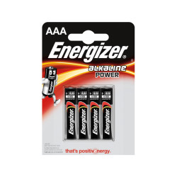 Energizer Pack de 4 Piles LR3 AAA Alkaline Power
