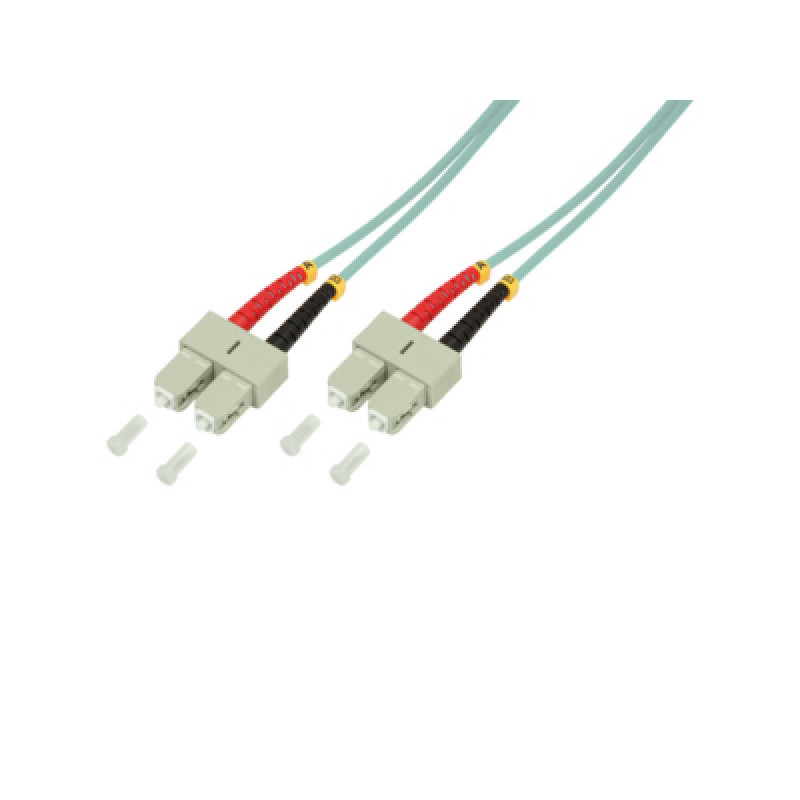 Logilink Câble de raccordement fibres optiques 1M OM3 50/125 SC-SC FP3SC01 Logilink Câble de raccordement fibres optiques 1M OM3 50/125 SC-SC FP3SC01