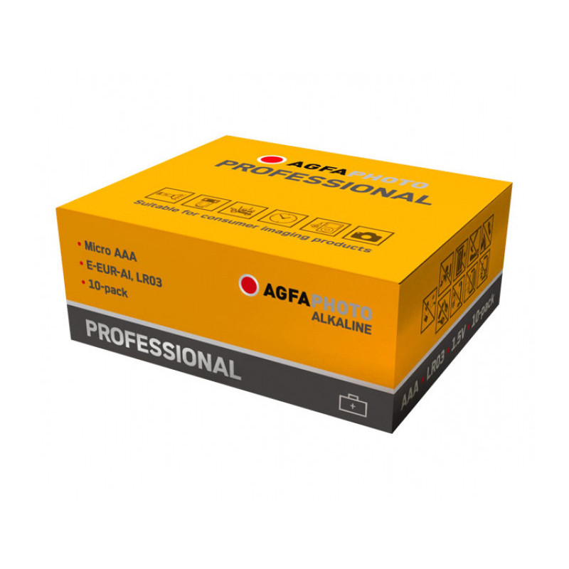 AGFAPHOTO Professional Pack de 10 piles Micro AAA Alkaline 1.5V AGFAPHOTO Professional Pack de 10 piles Micro AAA Alkaline 1.5V