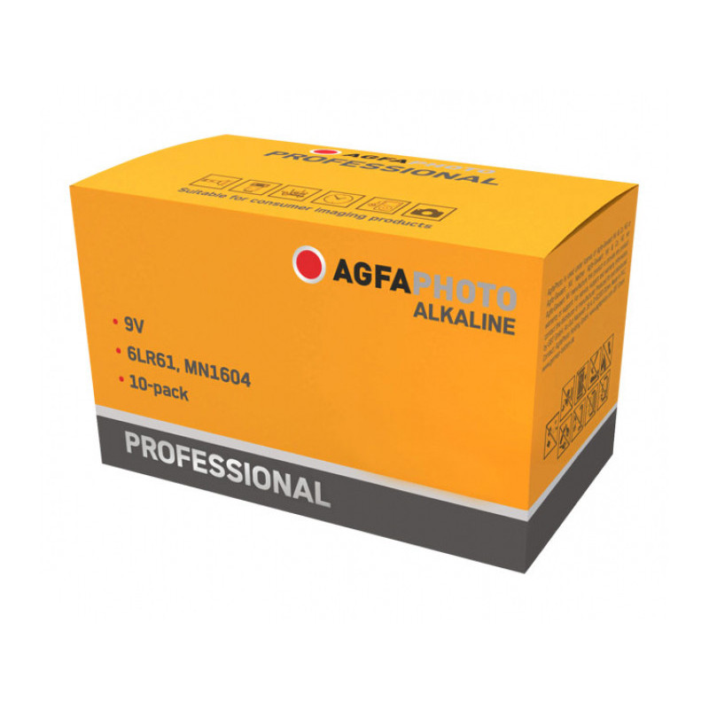 AGFAPHOTO Professional 9V Battery Alkaline (10-Pack) AGFAPHOTO Professional 9V Battery Alkaline (10-Pack)