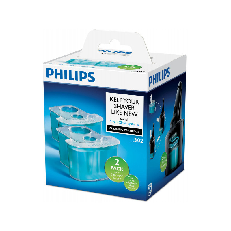 Philips Pack de 2 Cartouches de Nettoyage Fleuret pour Tous les Systèmes JC302/50