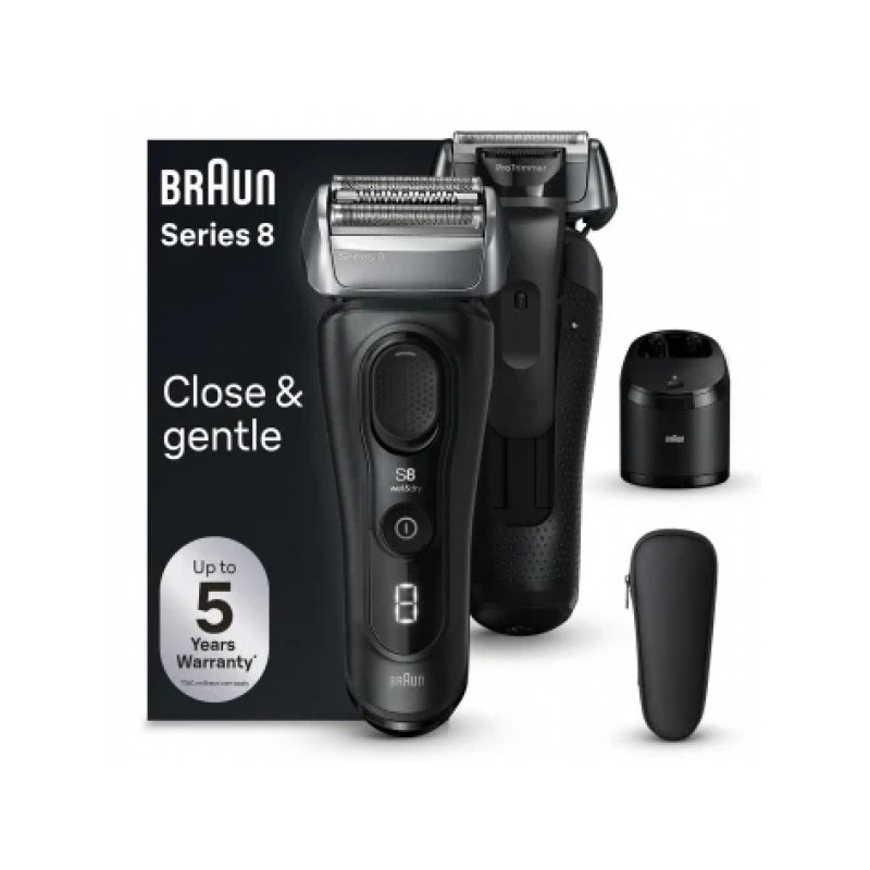 Braun Rasoir électrique Serie 8 8560cc Wet & Dry Noir 218184