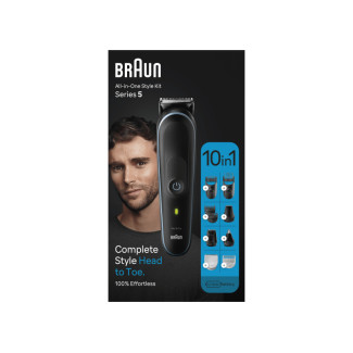 Braun Tondeuse Tout-en-un Series 5 MGK5445 10-in-1 pour barbe. corps. cheveux. oreilles et nez Noir 