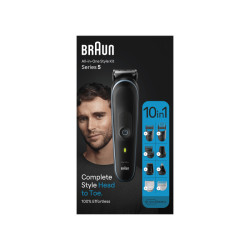 Braun Tondeuse Tout-en-un Series 5 MGK5445 10-in-1 pour barbe. corps. cheveux. oreilles et nez Noir 