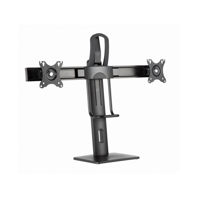 Gembird Double Monitor Desk Stand Height Adjustable Black MS-D2-01