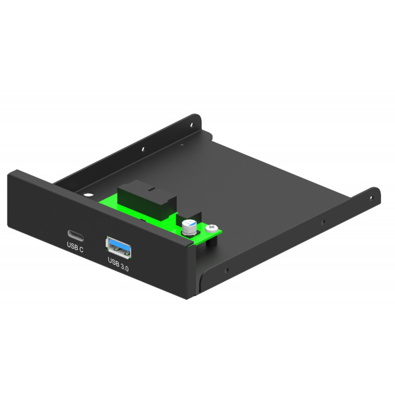 Gembird Internal 3.5\'\' Front PC Panel (3.1 Typ-A + Typ-C) Black FDI3-U3C-01