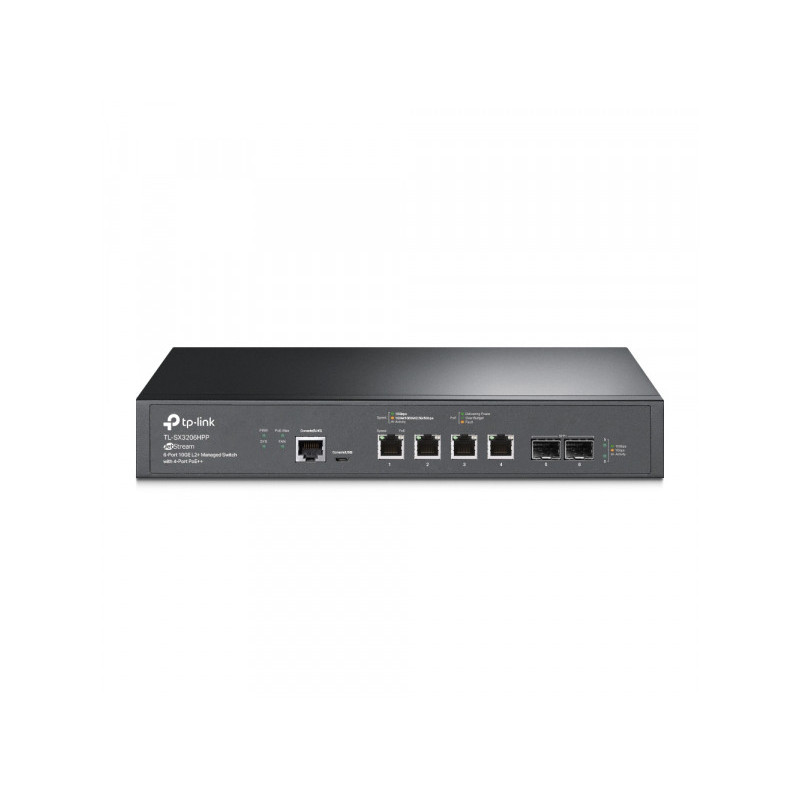 TP-Link JetStream 6-Port 10GE L2+ Managed Switch 4-Port PoE++ TL-SX3206HPP TP-Link JetStream 6-Port 10GE L2+ Managed Switch 4-Port PoE++ TL-SX3206HPP