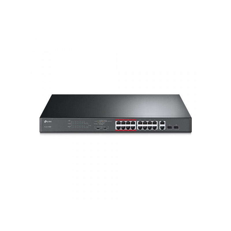 TP-Link 16-Port 10/100 Mbps + 2-Port Gigabit Rackmount Switch TL-SL1218MP TP-Link 16-Port 10/100 Mbps + 2-Port Gigabit Rackmount Switch TL-SL1218MP