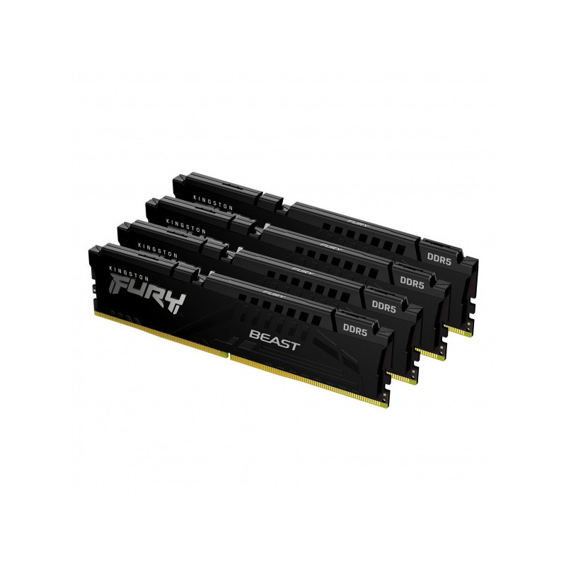 Kingston Fury Beast 128GB(4x32GB) DDR5 5600MT/s CL40 Black KF556C40BBK4-128 Kingston Fury Beast 128GB(4x32GB) DDR5 5600MT/s CL40 Black KF556C40BBK4-128
