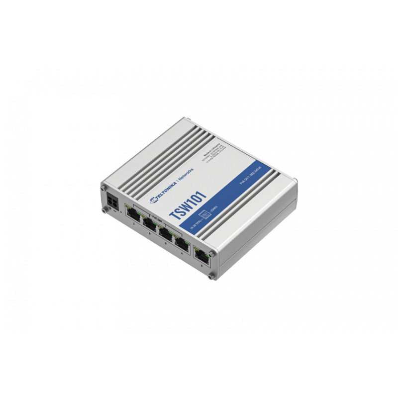 Teltonika TSW101 5-port Switch 5x10/100/1000 PoE TSW101 Teltonika TSW101 5-port Switch 5x10/100/1000 PoE TSW101