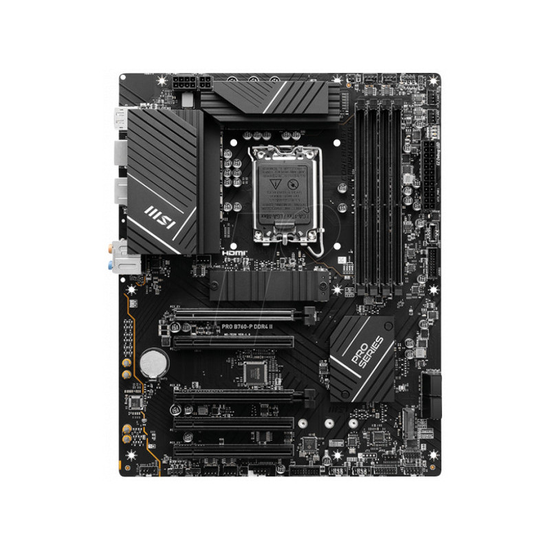 MSI PRO B760-P DDR4 II Intel Mainboard ATX 7E29-001R MSI PRO B760-P DDR4 II Intel Mainboard ATX 7E29-001R