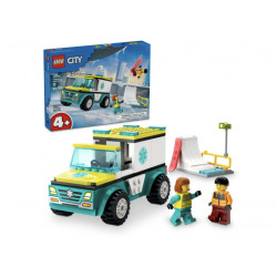 LEGO City - L?ambulance de secours et le snowboardeur (60403)