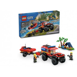 LEGO City - Le camion de pompiers 4x4 et le canot de sauvetage (60412)