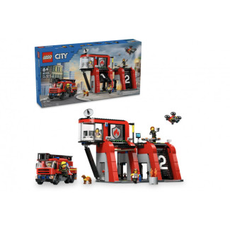 LEGO City - La caserne et le camion de pompiers (60414)