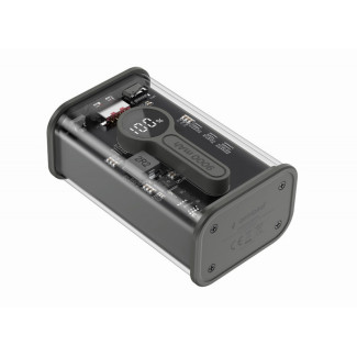 Gembird Transparent Charging Power Bank 9000 mAh Black PB09-TQC3-01