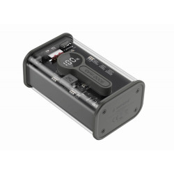 Gembird Transparent Charging Power Bank 9000 mAh Black PB09-TQC3-01