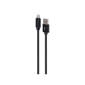 CableXpert Cotton Braided 8-pin Cable 1.8m Black CCDB-mUSB2B-AMLM-6