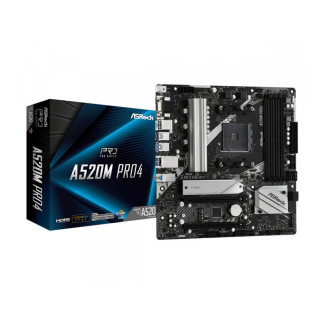 ASRock A520M Pro4 AMD AM4 Motherboard 90-MXBDU0-A0UAYZ