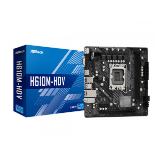 ASRock H610M-HDV Intel Motherboard Black 90-MXBHS0-A0UAYZ