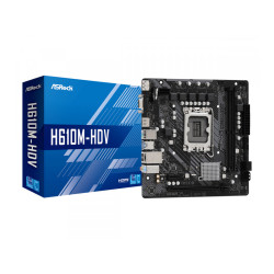 ASRock H610M-HDV Intel Motherboard Black 90-MXBHS0-A0UAYZ
