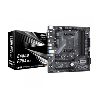 ASRock B450M Pro4 R2.0 AM4 AMD Motherboard 90-MXBEG0-A0UAYZ