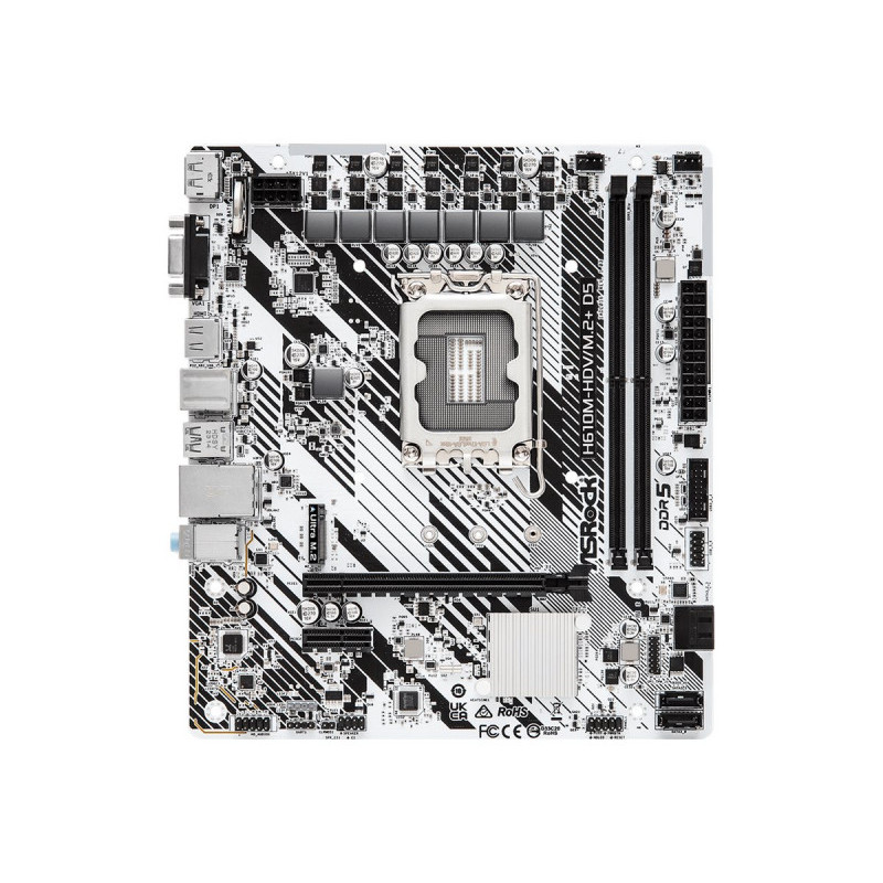 ASRock H610M-HDV/M.2+ D5 Intel Motherboard 90-MXBM50-A0UAYZ ASRock H610M-HDV/M.2+ D5 Intel Motherboard 90-MXBM50-A0UAYZ
