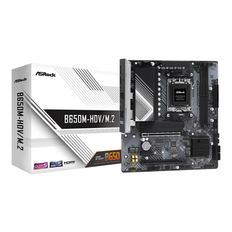 MB ASRock B650M HDV/M.2 AM5 AMD Motherboard 90-MXBLA0-A0UAYZ MB ASRock B650M HDV/M.2 AM5 AMD Motherboard 90-MXBLA0-A0UAYZ