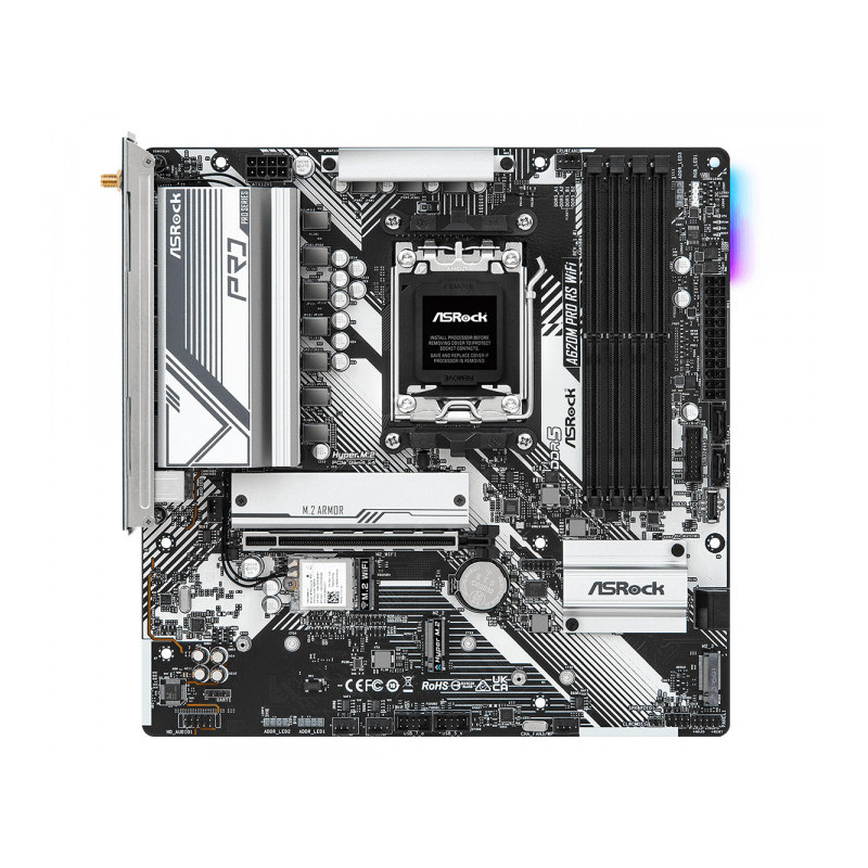 ASRock A620M Pro RS WiFi AM5 AMD Motherboard 90-MXBLX0-A0UAYZ ASRock A620M Pro RS WiFi AM5 AMD Motherboard 90-MXBLX0-A0UAYZ