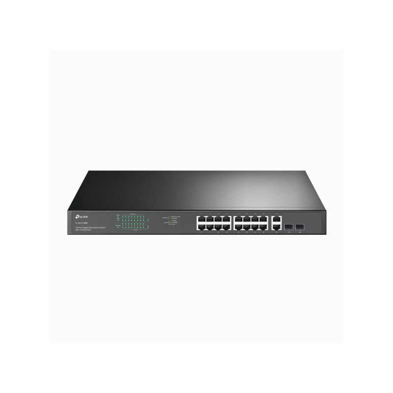 TP-LINK 18-Port Gigabit Rackmount Switch with 16 PoE+ Unmanaged TL-SG1218MP TP-LINK 18-Port Gigabit Rackmount Switch with 16 PoE+ Unmanaged TL-SG1218MP