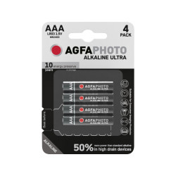 AGFAPHOTO Pack de 4 piles Ultra Alkaline Micro AAA