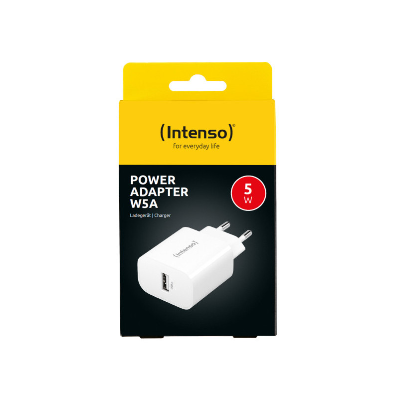 Intenso power adapter W5A USB-A 5W white (7800512)