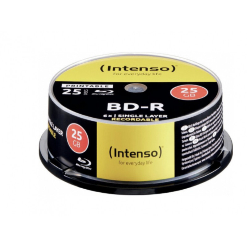 Intenso Blu-Ray Printable Rohling BD-R 25er CakeBox 25GB 6x Speed (5101114) Intenso Blu-Ray Printable Rohling BD-R 25er CakeBox 25GB 6x Speed (5101114)