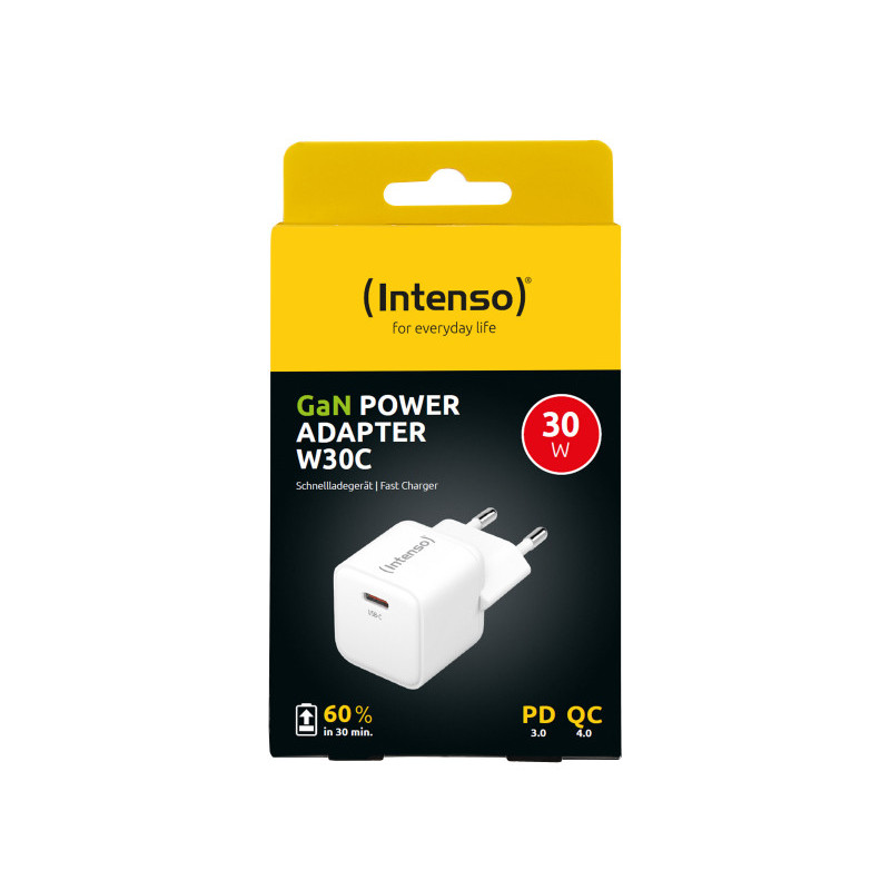 Intenso Power Adapter W30C GaN USB-C 30W White (7803022) Intenso Power Adapter W30C GaN USB-C 30W White (7803022)