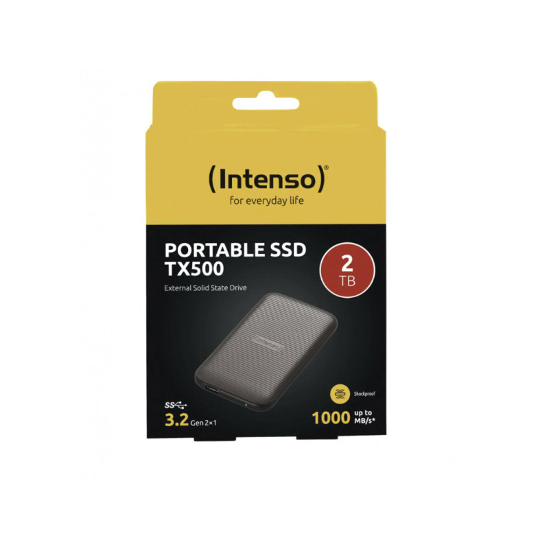 Intenso external SSD TX500 2TB Brown (3827470) - USB 3.2 Intenso external SSD TX500 2TB Brown (3827470) - USB 3.2