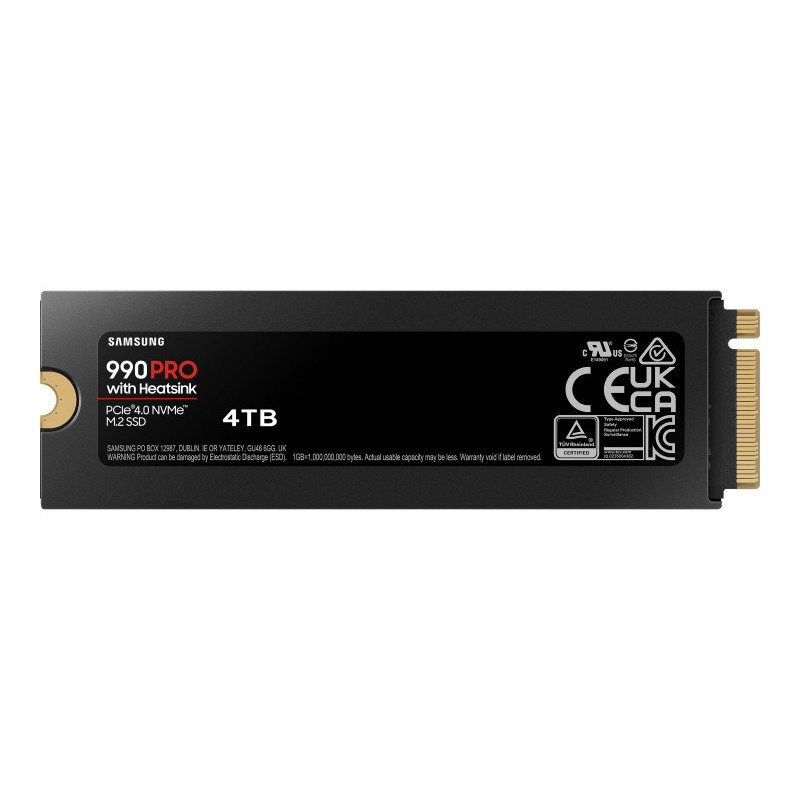 Samsung 990 Pro SSD Heatsink 4TB M.2 NVMe MZ-V9P4T0CW