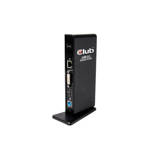 Club 3D USB 3.0 Dual Display Dockingstation Schwarz Klavierlack CSV-3242HD
