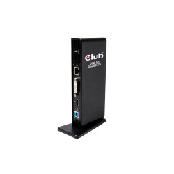 Club 3D USB 3.0 Dual Display Dockingstation Schwarz Klavierlack CSV-3242HD