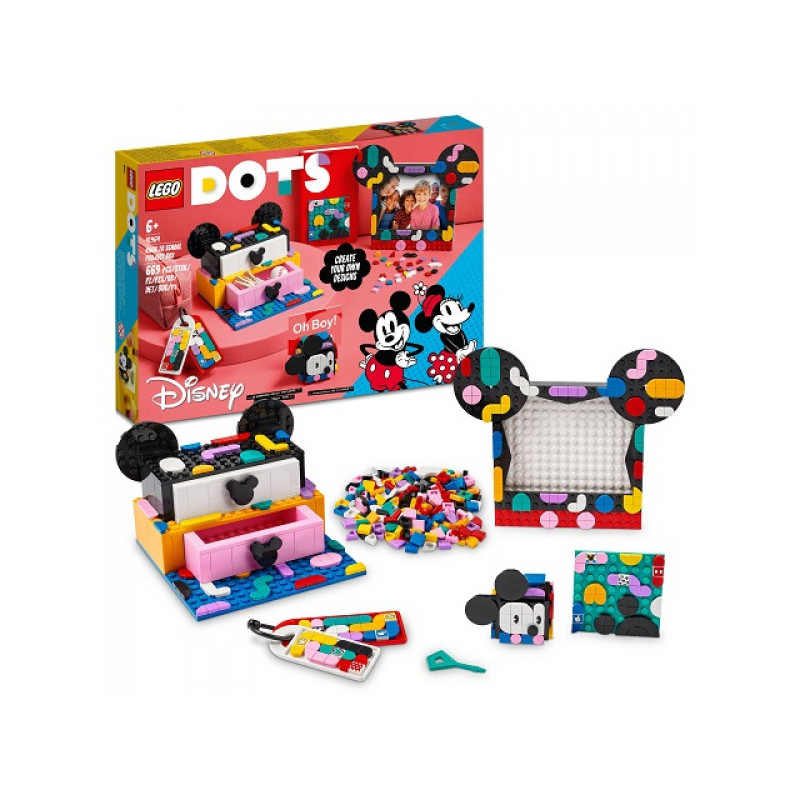 LEGO Dots - Boîte créative La rentrée Mickey Mouse et Minnie Mouse (41964)