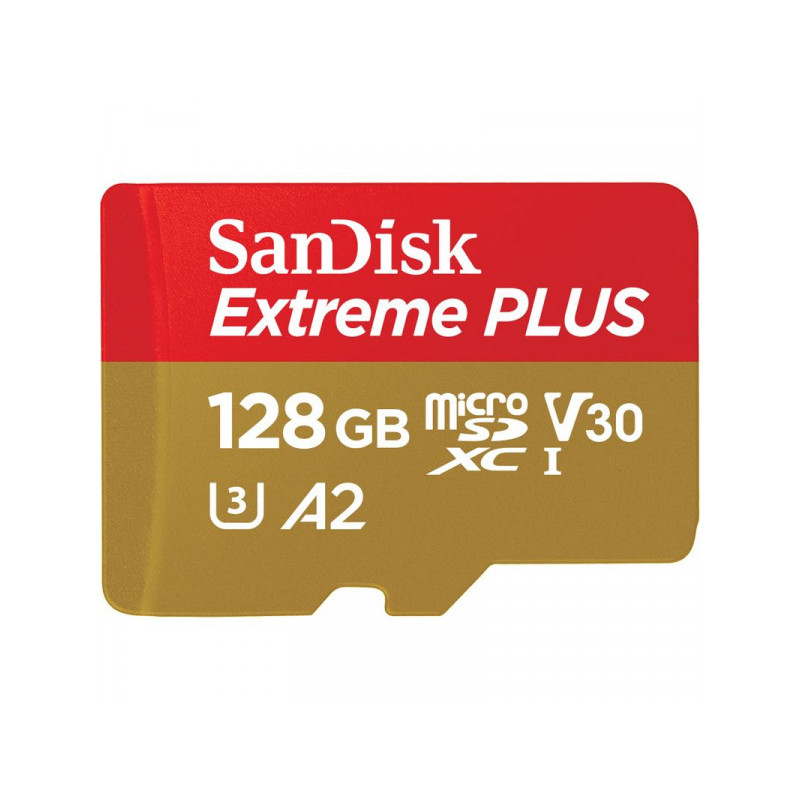 SanDisk Extreme Plus microSDXC 128GB + SD Adapter SDSQXBD-128G-GN6MA SanDisk Extreme Plus microSDXC 128GB + SD Adapter SDSQXBD-128G-GN6MA