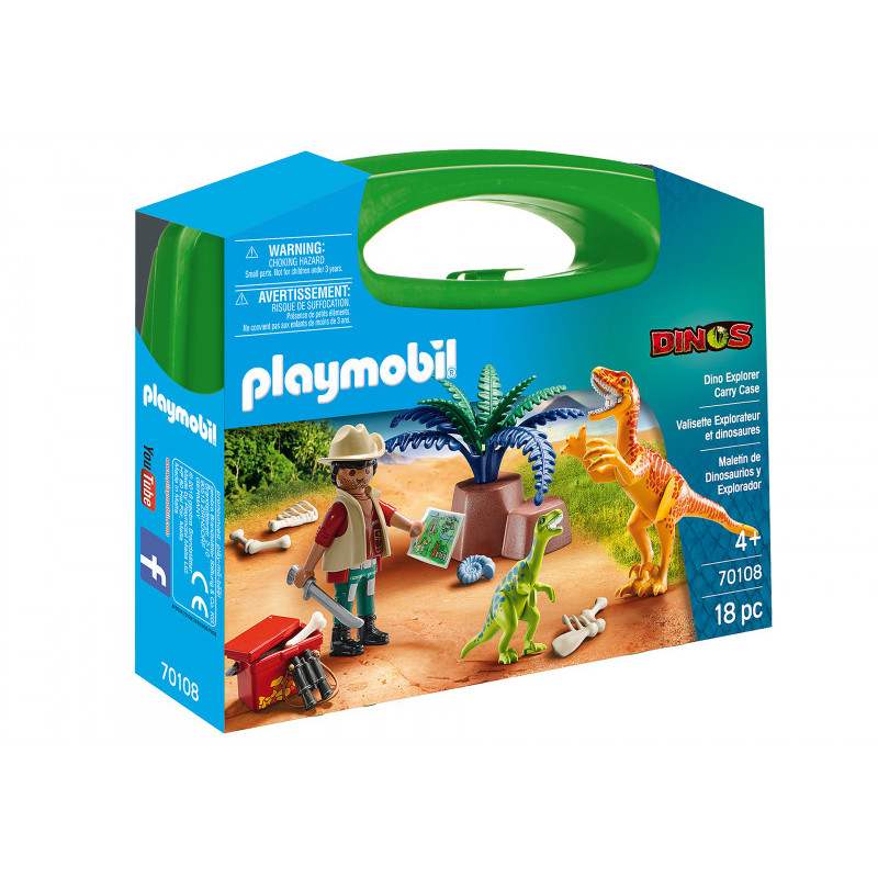 Playmobil Dino - Mallette dinosaure et chercheur (70108)