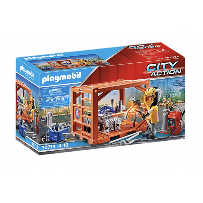 Playmobil City Action - Ouvrier et conteneur (70774) Playmobil City Action - Ouvrier et conteneur (70774)
