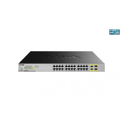 D-LINK Switch 24 ports PoE/PoE+ Gigabit+2 ports 1000Base-T/SFP - DGS-1026MP