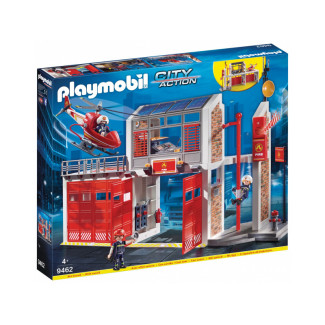 Playmobil City Action - Caserne de pompiers avec hélicoptère (9462)