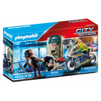 Playmobil City Action - Policier avec moto et voleur (70572)