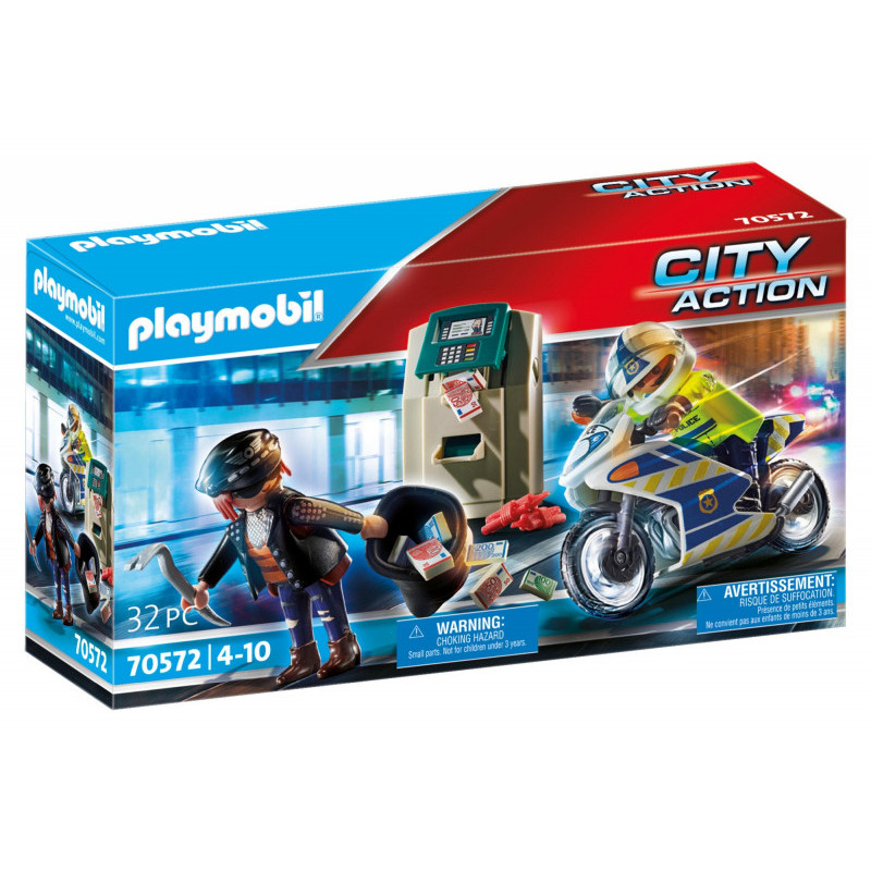 Playmobil City Action - Policier avec moto et voleur (70572) Playmobil City Action - Policier avec moto et voleur (70572)