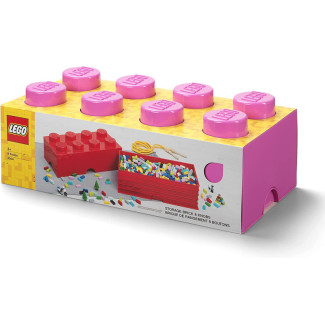 LEGO Brique de rangement 8 plots rose (40041739)
