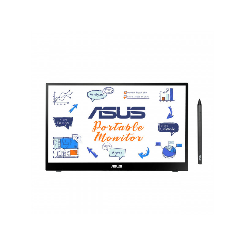 ASUS Mobile-Monitor 14 inch(35.6cm) - MB14AHD  USB IPS - 90LM063V-B01170