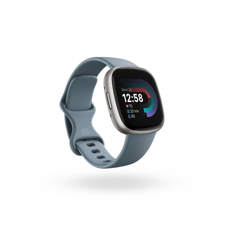 FitBit Versa 4 Fitnesstracker Wasserfall Blau. Platinum - FB523SRAG FitBit Versa 4 Fitnesstracker Wasserfall Blau. Platinum - FB523SRAG