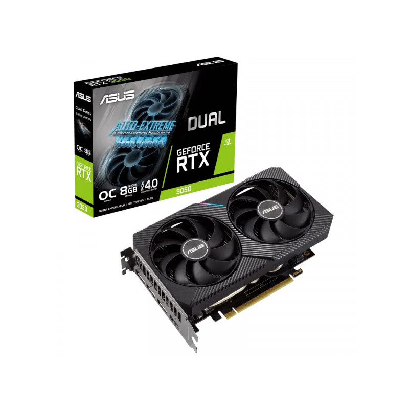 VGA Asus GeForce® RTX 3050 8GB DUAL OC LHR - 90YV0HH0-M0NA00